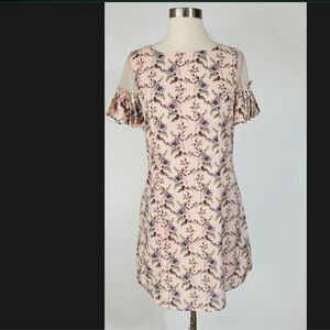 Shirley Lee Vintage Floral Mini Dress in Pink Size Small